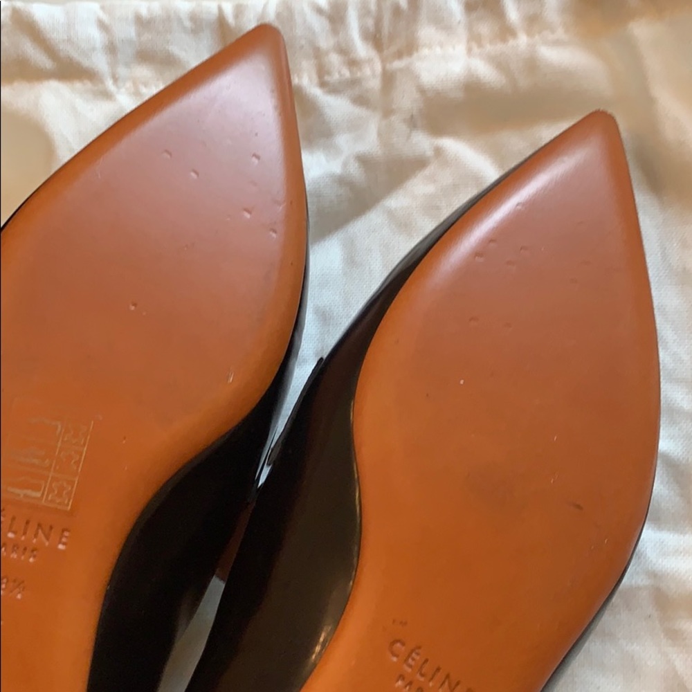 SOLD 🚫CÉLINE Pointy Toe Black Loafers - Picture 3 of 4